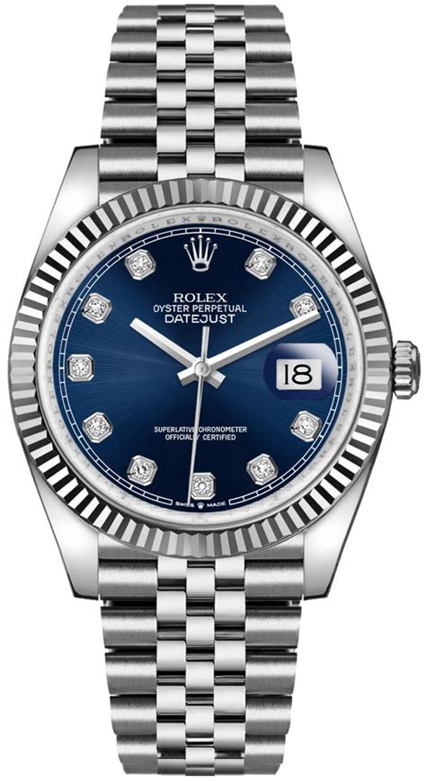 rolex gold silber blaues zifferblatt|Rolex datejust.